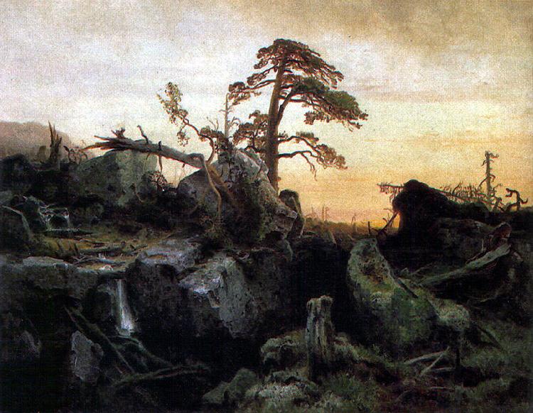 Hermann August Cappelen Sterbender Urwald, Nationalgalerie Oslo oil painting picture